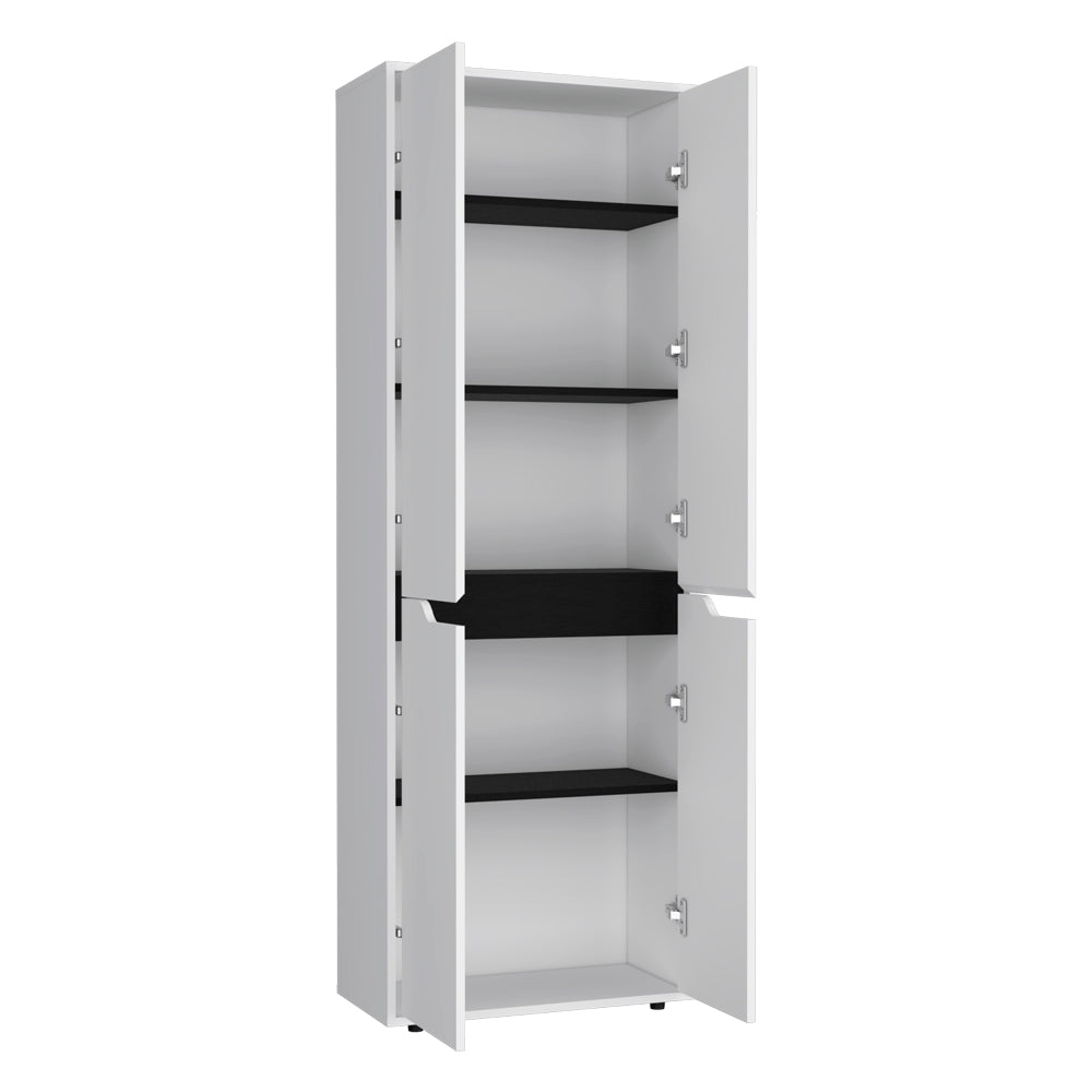 Multistorage Kitchen Pantry - White & Black | Efficient Storage