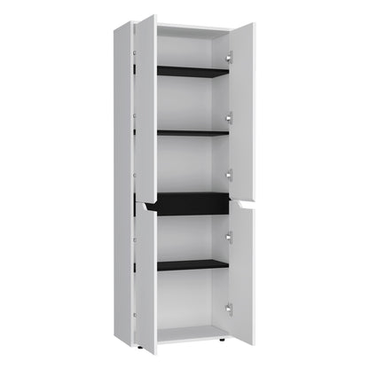 Multistorage Kitchen Pantry - White & Black | Efficient Storage