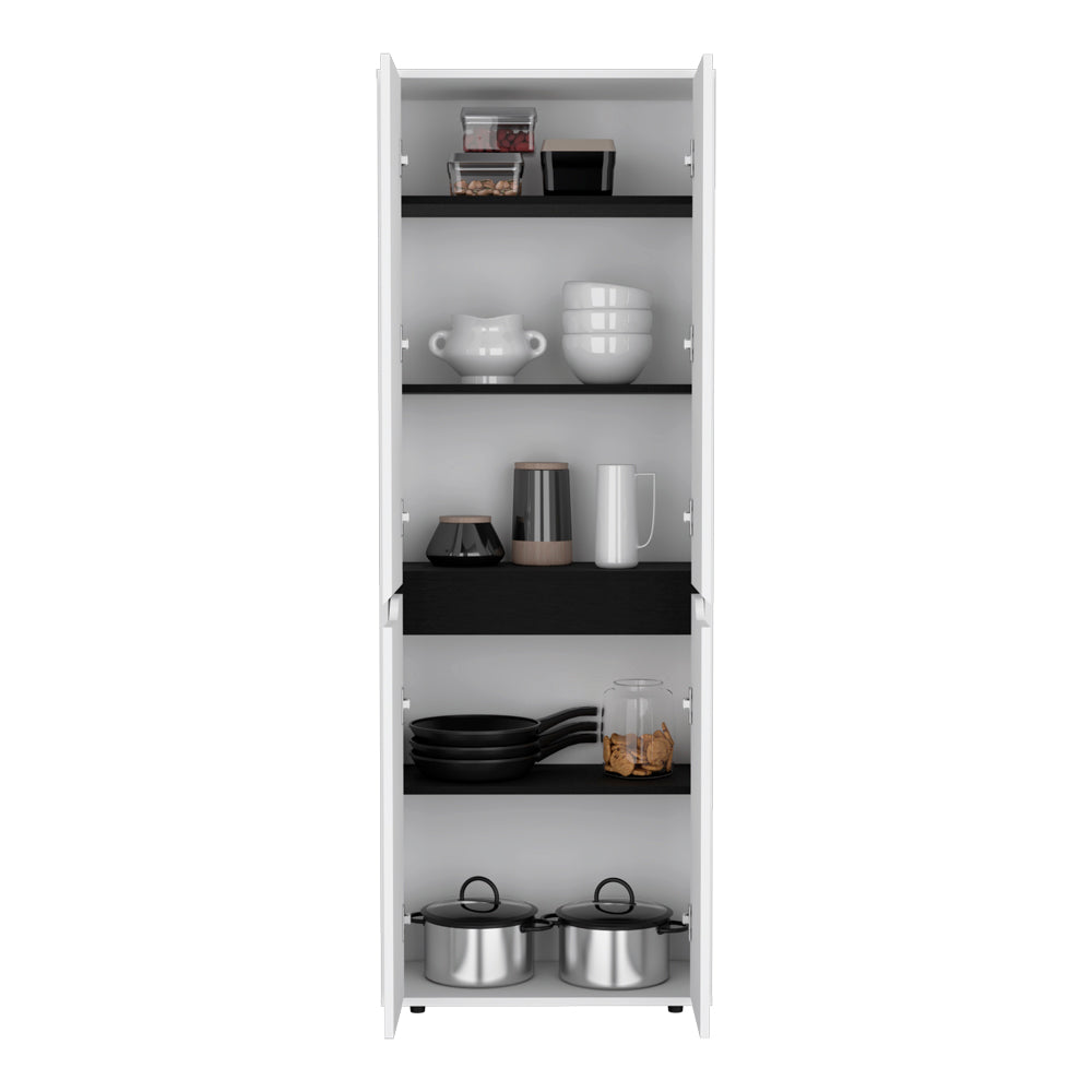 Multistorage Kitchen Pantry - White & Black | Efficient Storage