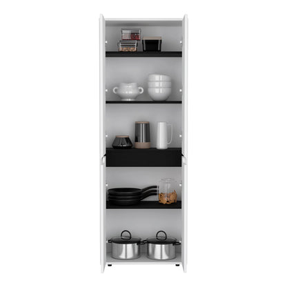 Multistorage Kitchen Pantry - White & Black | Efficient Storage