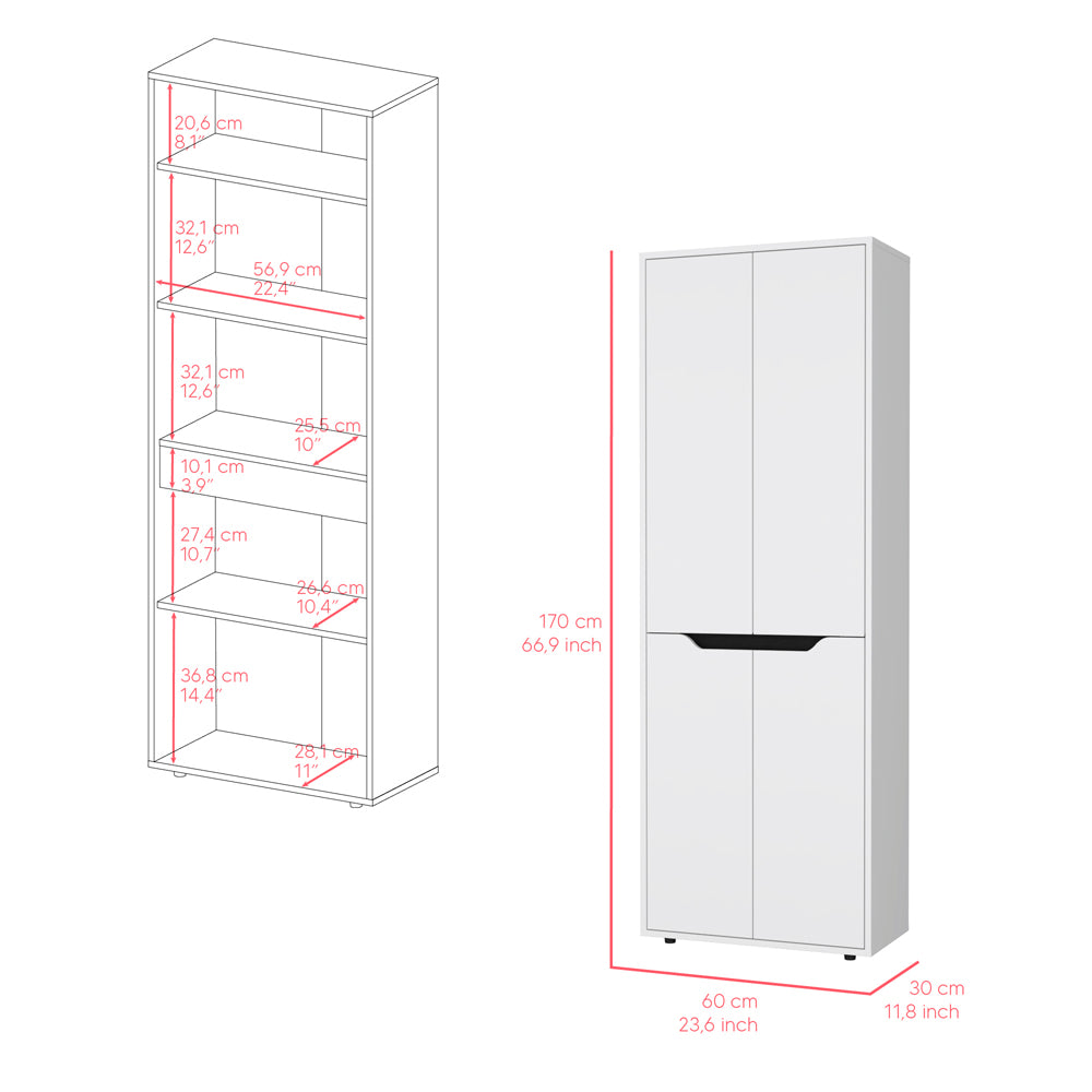 Multistorage Kitchen Pantry - White & Black | Efficient Storage