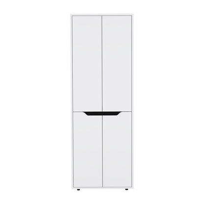 Multistorage Kitchen Pantry Hepler, Kitchen, White / Black