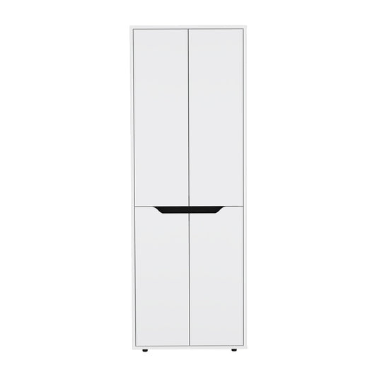 Multistorage Kitchen Pantry Hepler, Kitchen, White / Black
