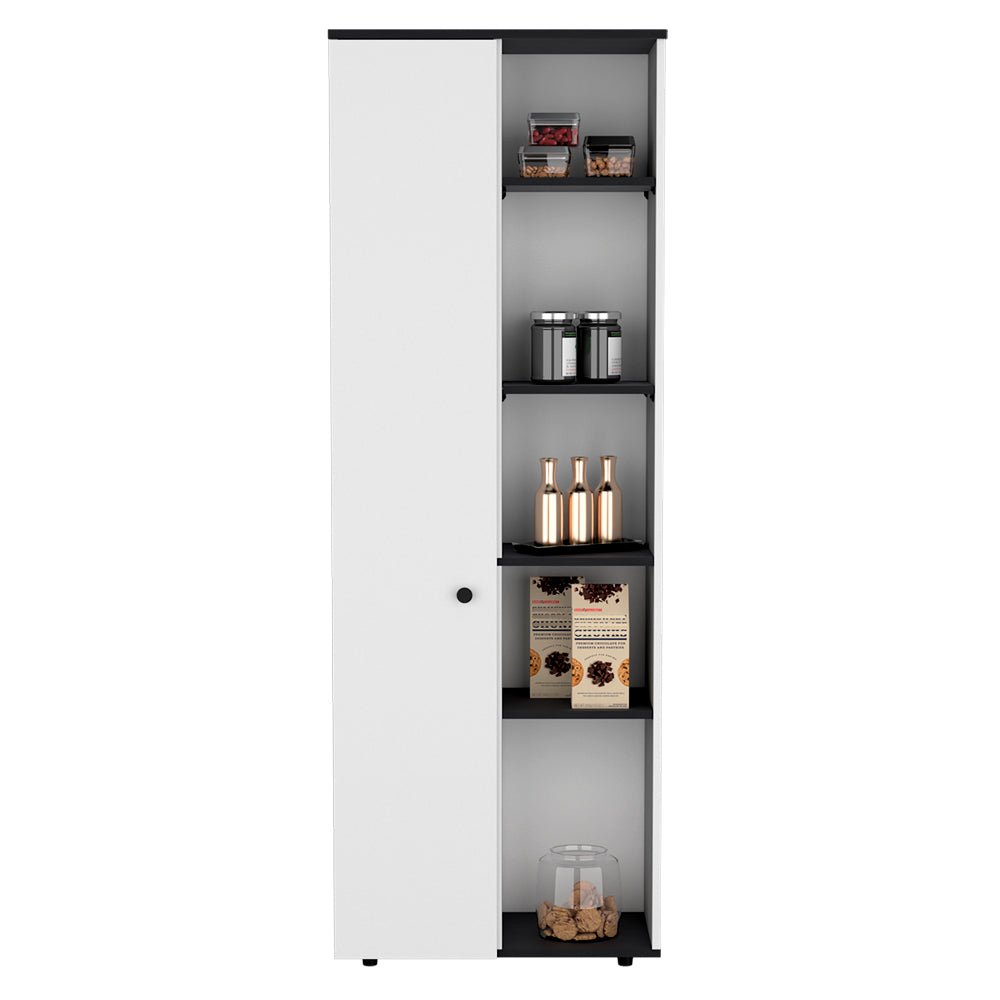 Multistorage Kitchen Pantry Lane - White/Black Cabinet