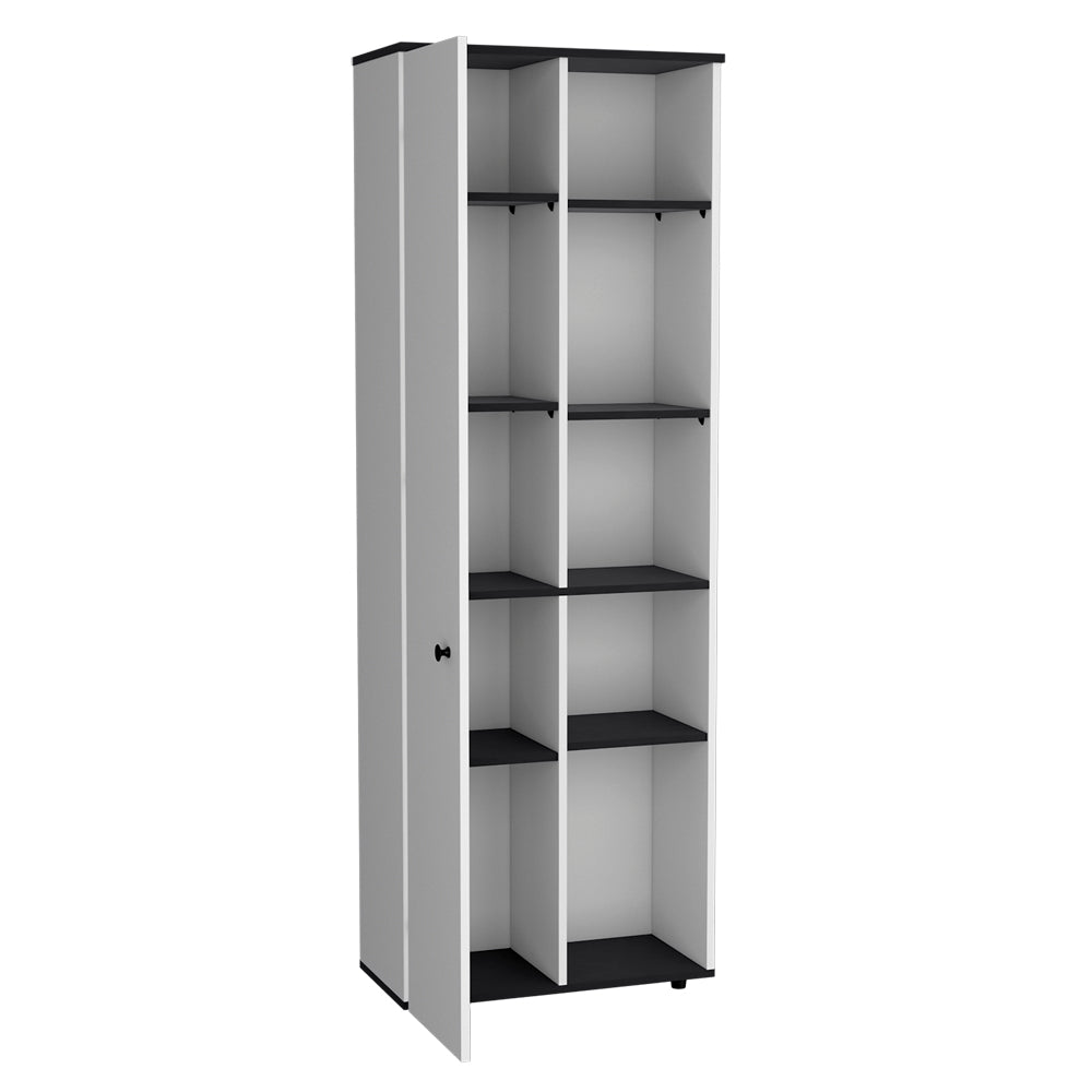 Multistorage Kitchen Pantry Lane - White/Black Cabinet