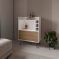 Platea Bar Cabinet, Living Room, White/Macadamia
