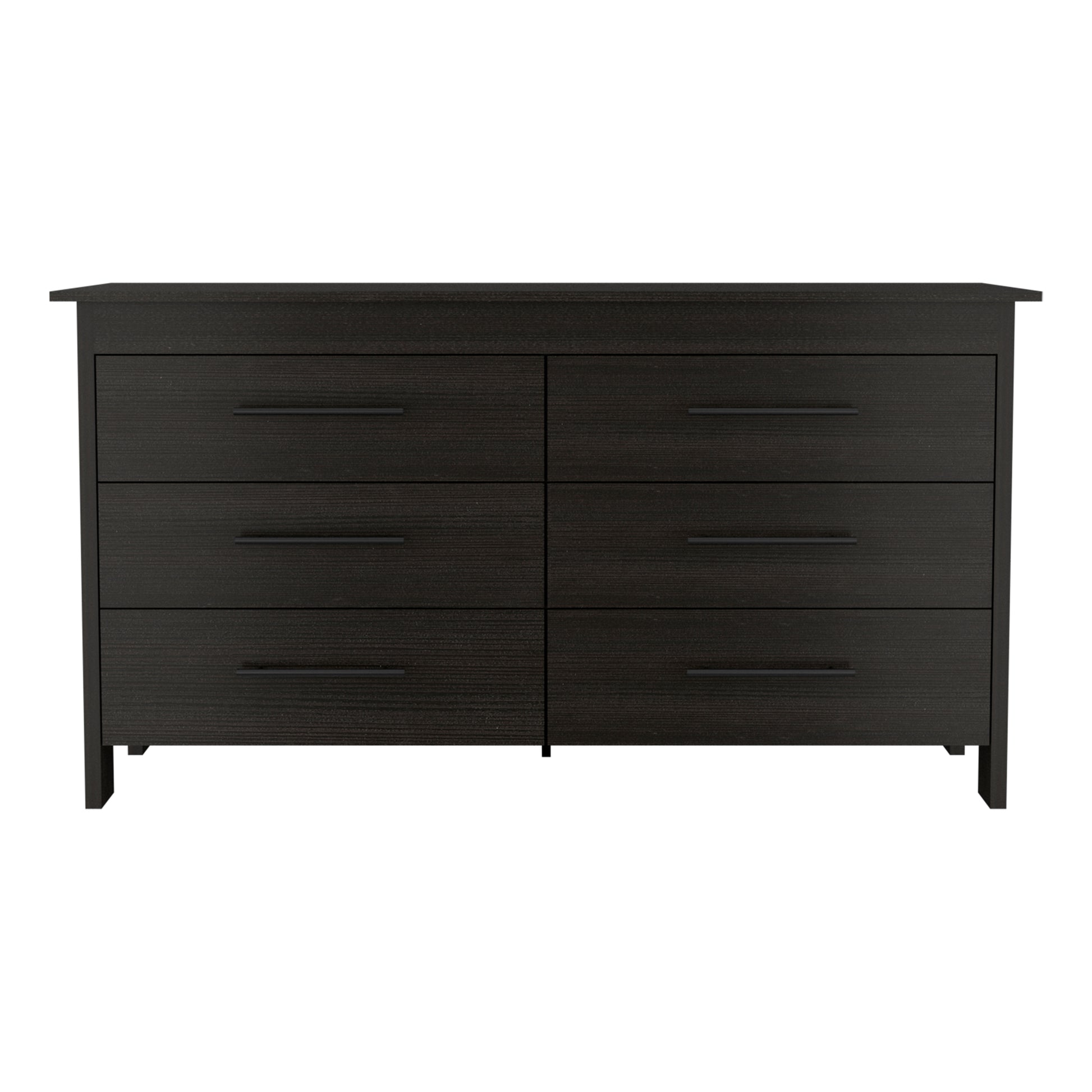 6 Drawer Double Dresser Wezz, Bedroom, Black