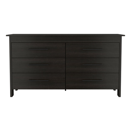 6 Drawer Double Dresser Wezz, Bedroom, Black