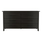 6 Drawer Double Dresser Wezz, Bedroom, Black