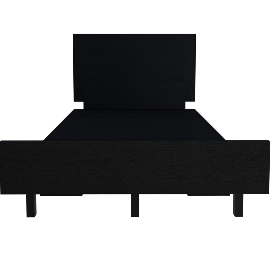 Twin Bed Frame Cervants - Black Engineered Wood
