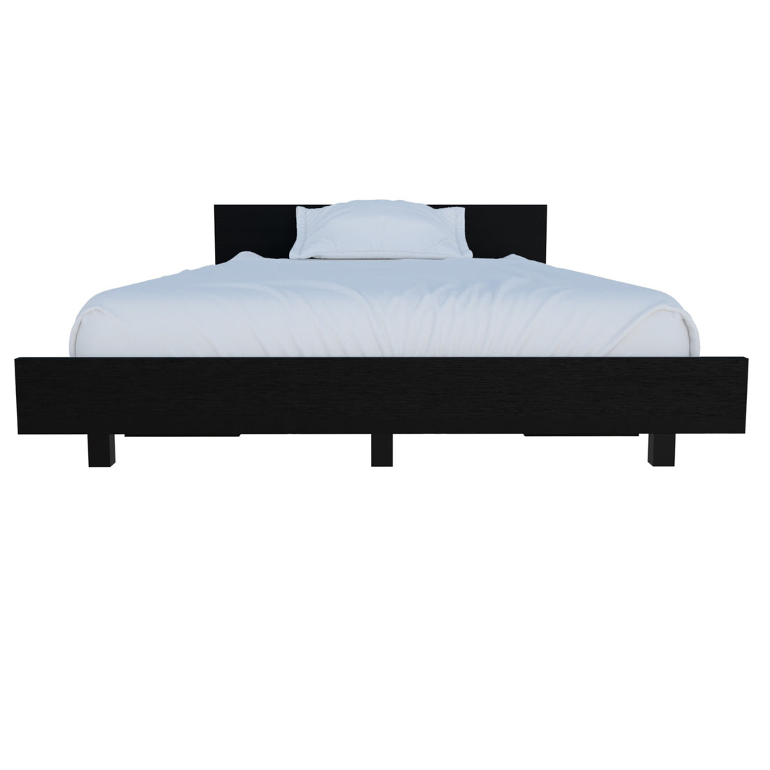 Twin Bed Frame Cervants - Black Engineered Wood