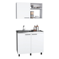Wall Mounted Kitchen Set White Utility Sink Cabinet for Dining Room