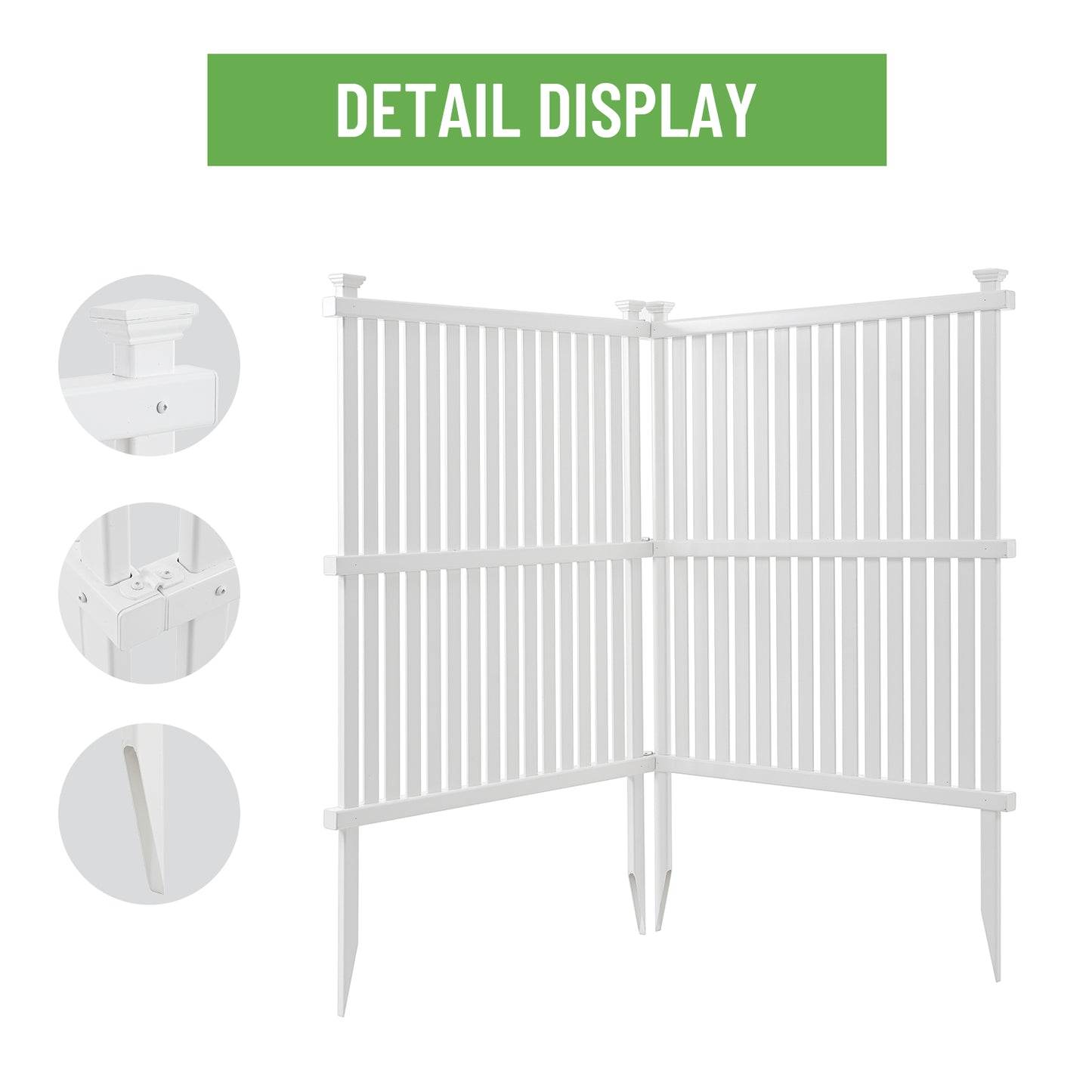 Vinyl Privacy Screen Panels - 36x48 White