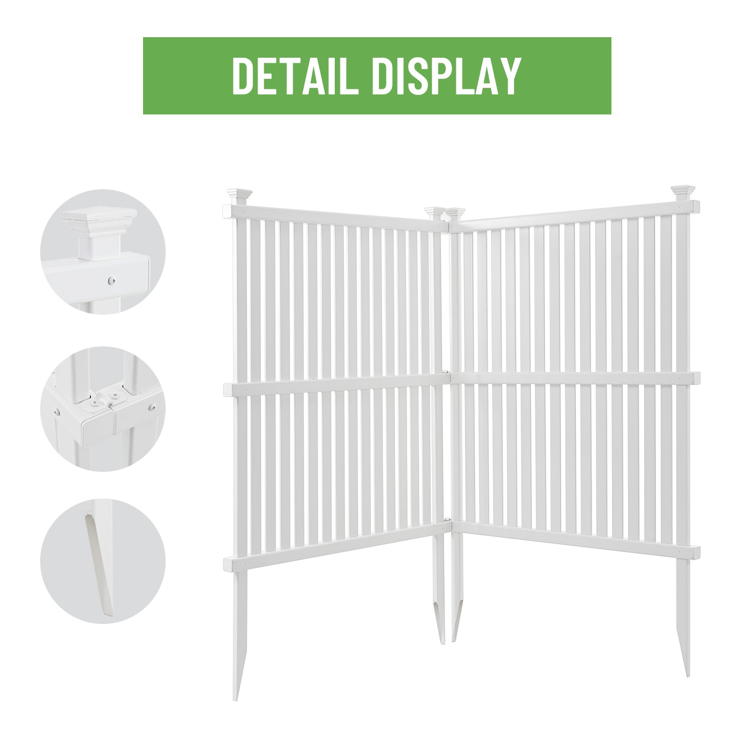 Vinyl Privacy Screen Panels - 36x48 White