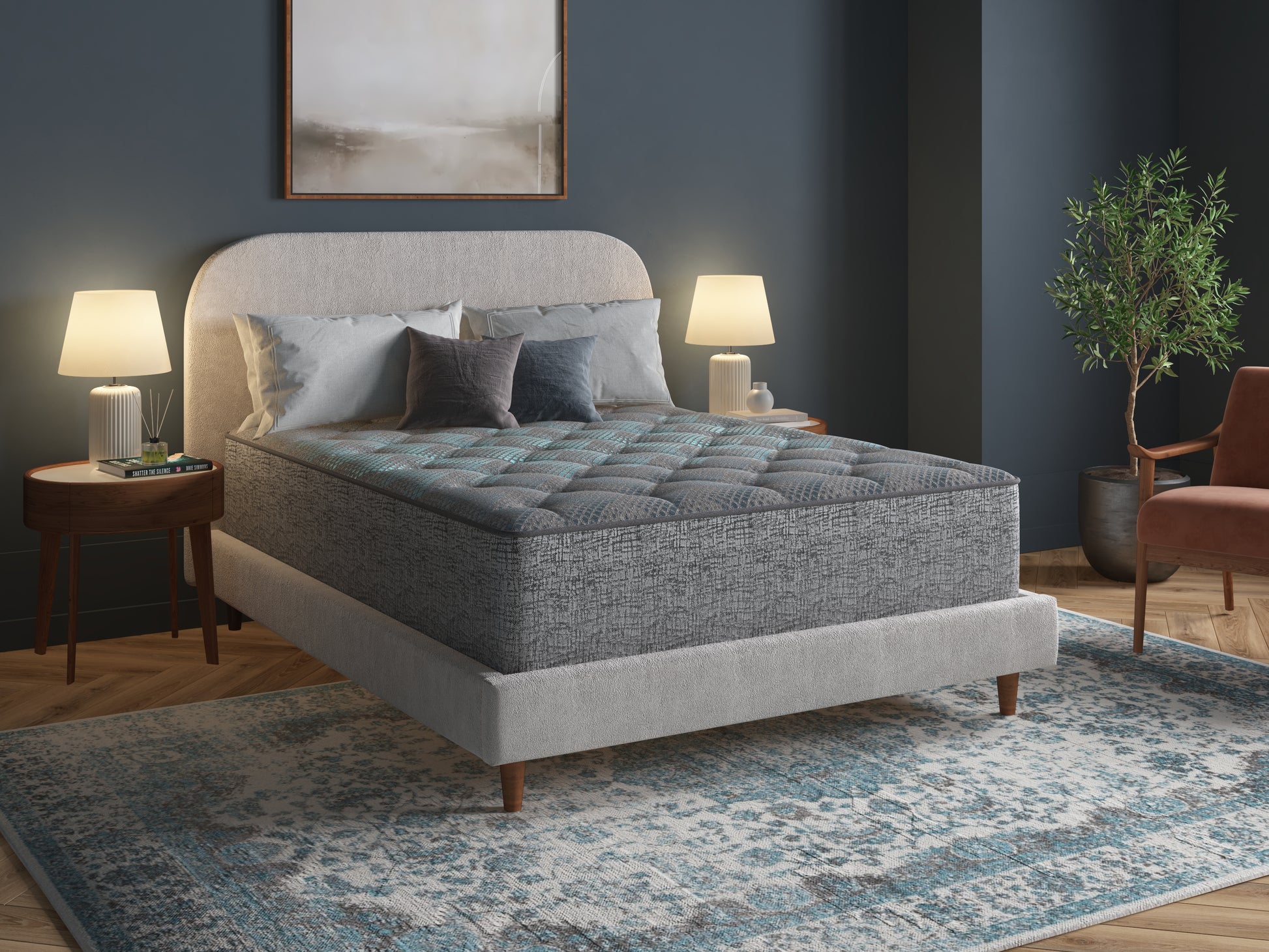 Restonic Comfort Care 13" Hybrid Mattress, Individual Pocketed Coil Mattress , Firm Comfort, California King