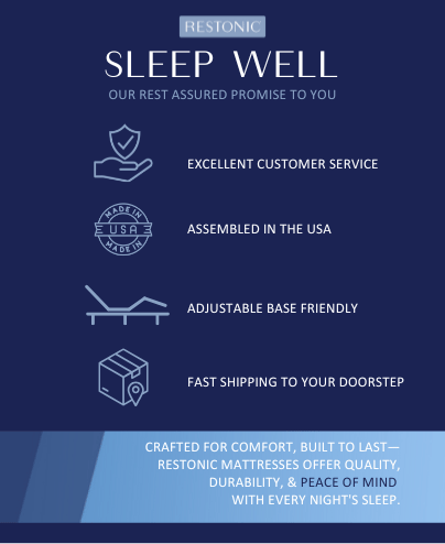 Restonic California King Mattress - Black Foam Comfort