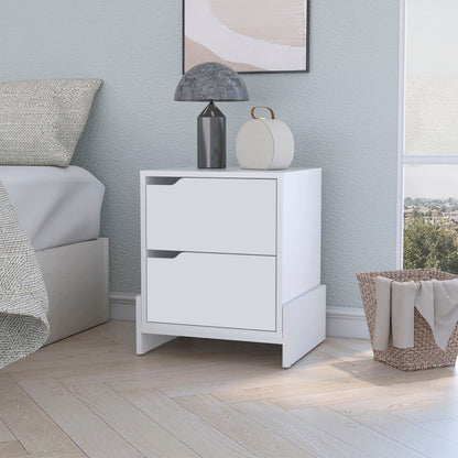 Lovell Nightstand with Sturdy Base and 2-Drawers