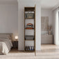 Deftones Storage Cabinet with 4 Shelves for Clothes and Accessories, Modern Design, Natural Oak