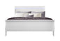 CHARLSTON WHITE KING BED WITH LED
