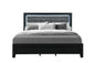 CARLOS BLACK KING BED WITH LED