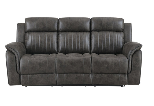 STEBAN GREY RECLINING SOFA