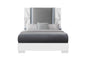 MOON WHITE MARBLE QUEEN BED W/LED