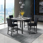 LEONCIA  BAR TABLE AND 4 BAR STOOLS