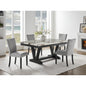 Panda Oceanic Black Dining Table and (4) Grey Dining Chairs