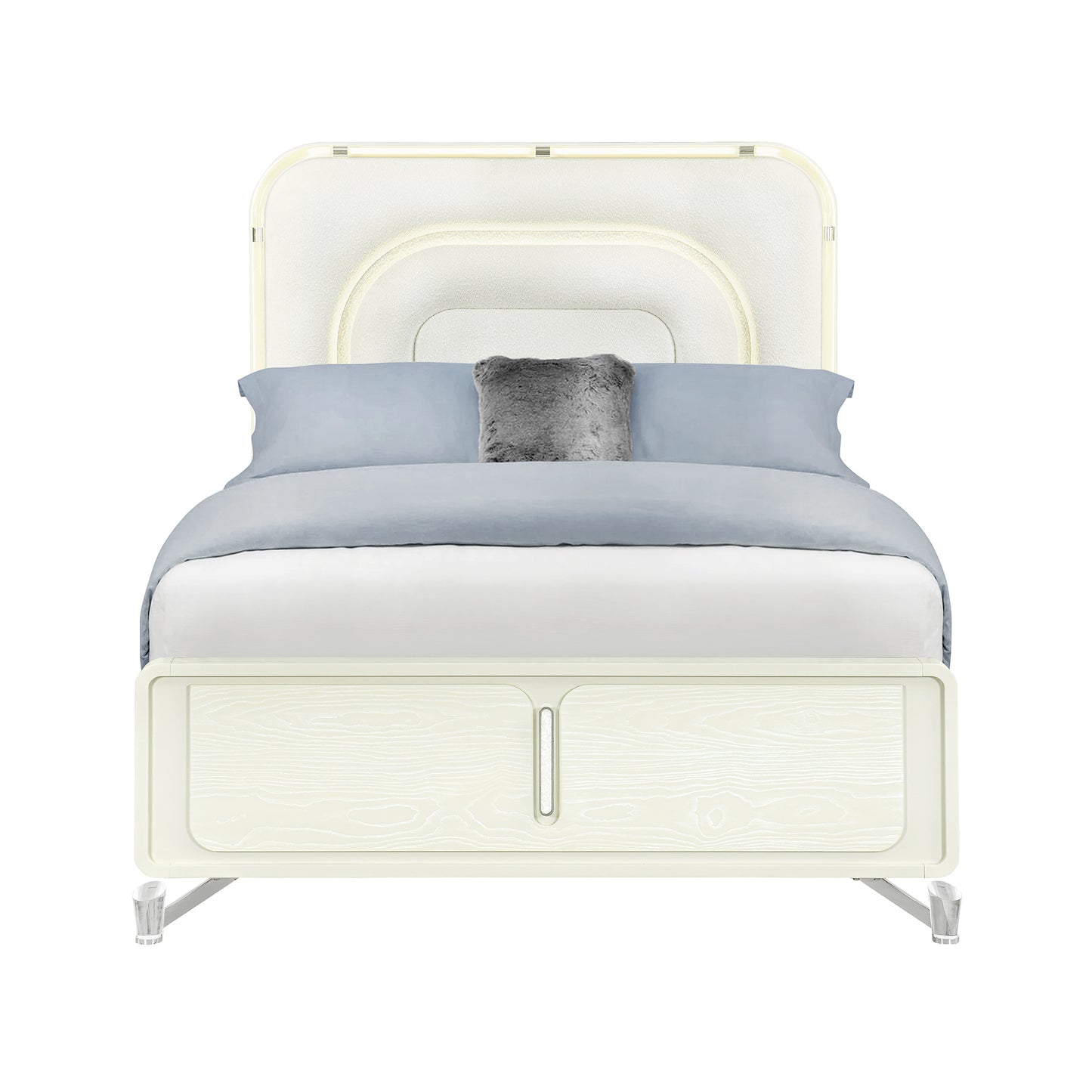Nora Beige Queen Bed With LED