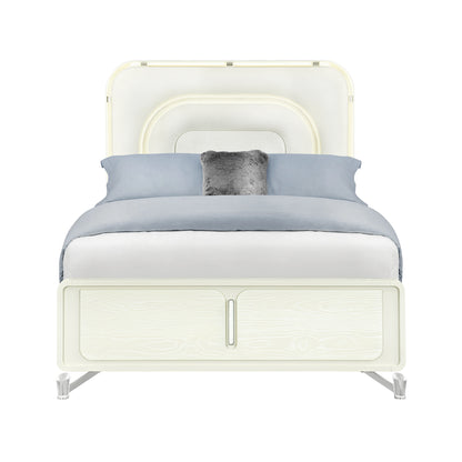 Nora Beige Queen Bed With LED