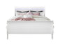 CHARLSTON WHITE QUEEN BED WITH LED