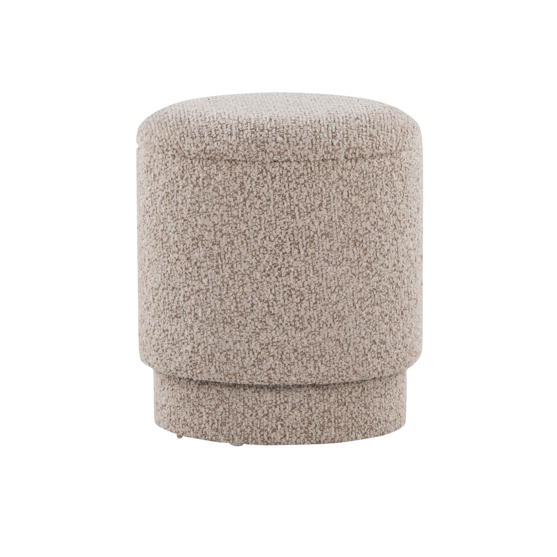Ottoman Set in Light Brown Fabric