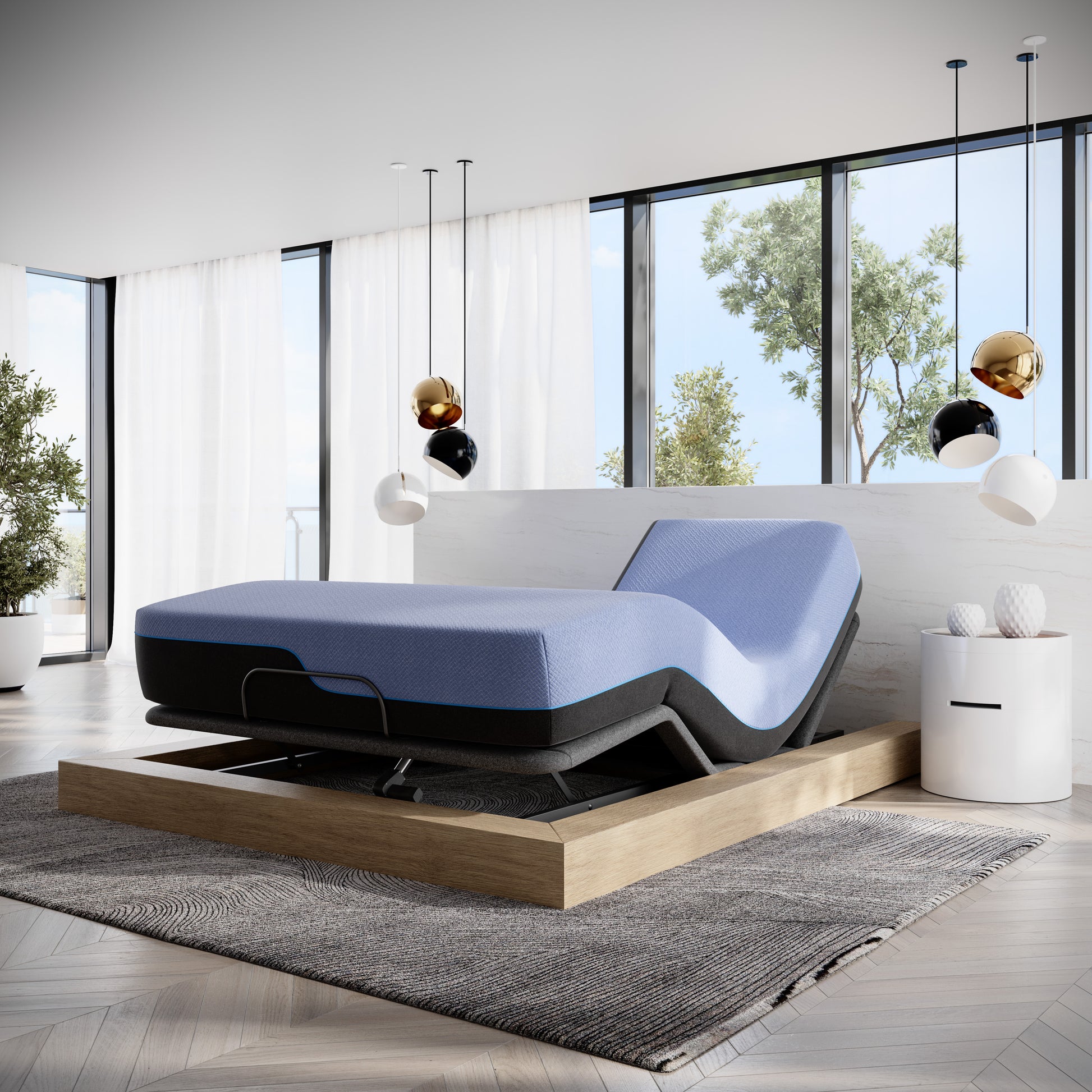 Refresh 12 inch Flex Top Hybrid Cooling Fast Responding Latex Foam and Coil Mattress, Queen Size