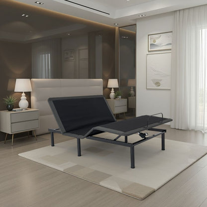 Queen Size Quick Assembly Adjustable Bed Frame with Voice Activated Controls