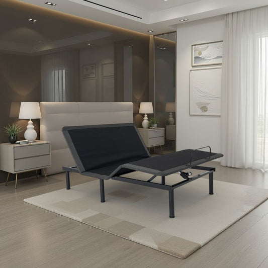 Queen Size Quick Assembly Adjustable Bed Frame with Voice Activated Controls