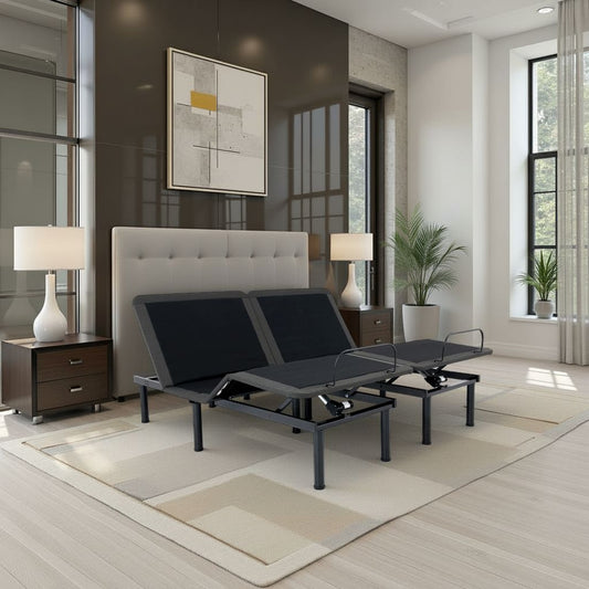 King Size Flex Top Quick Assembly Adjustable Bed Frame with Voice Activated Controls
