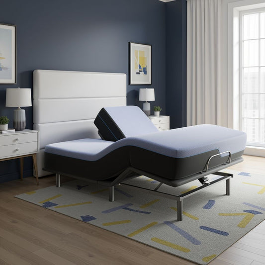 Refresh 12 inch Flex Top Latex Foam Hybrid Mattress and Adjustable Base Bundle, King Size