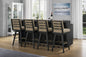 Peppercorn Leather Swivel Bar Stools - Set of 2 Black Dining Chairs
