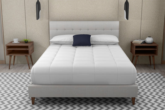 Queen Upholstered Bed With 2 Nightstands