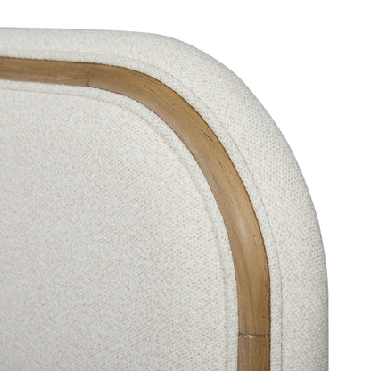 Queen Upholstered Bed White Frame for Bedrooms