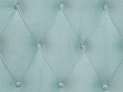 Blue Twin Upholstered Bed - Comfortable Guest Room Style