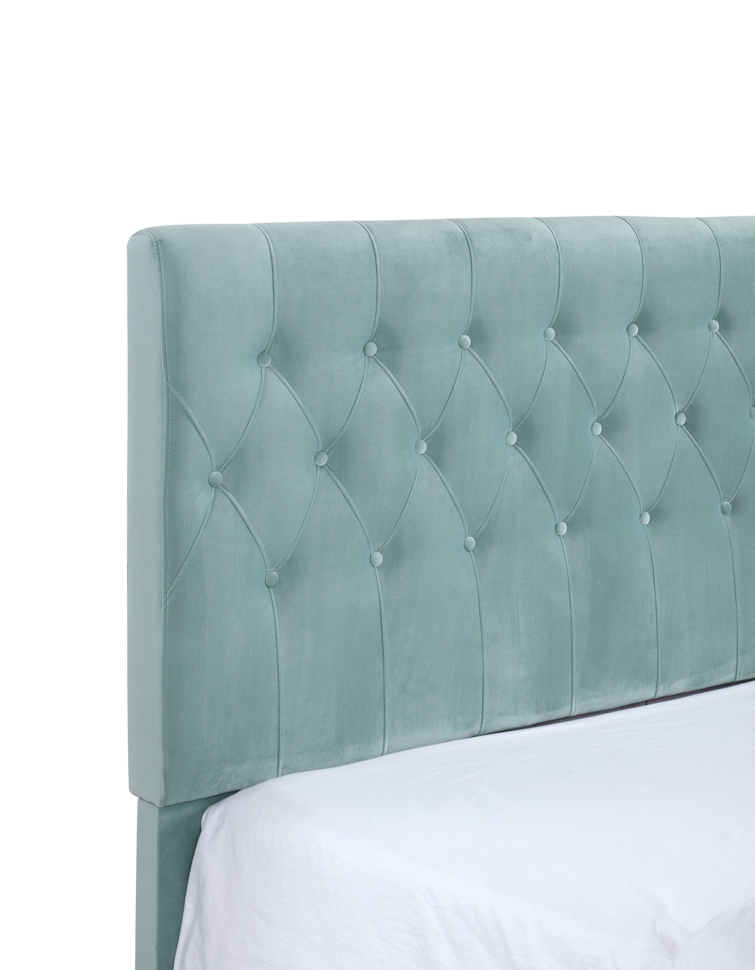 Blue Twin Upholstered Bed - Comfortable Guest Room Style