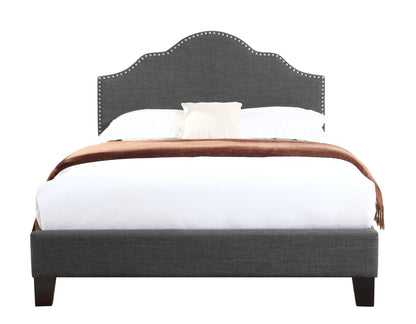 Gray Full Size Foam Bed Frame - Solid Wood