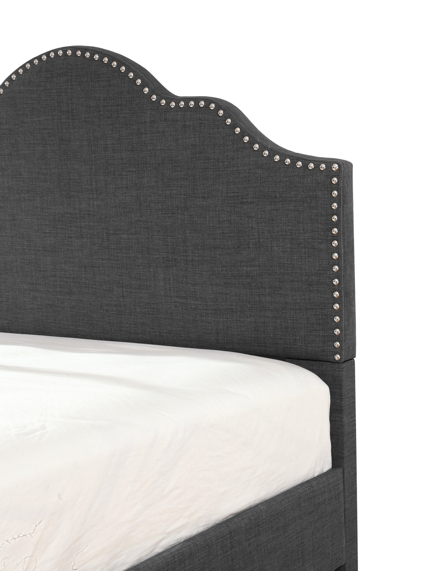 Gray Full Size Foam Bed Frame - Solid Wood