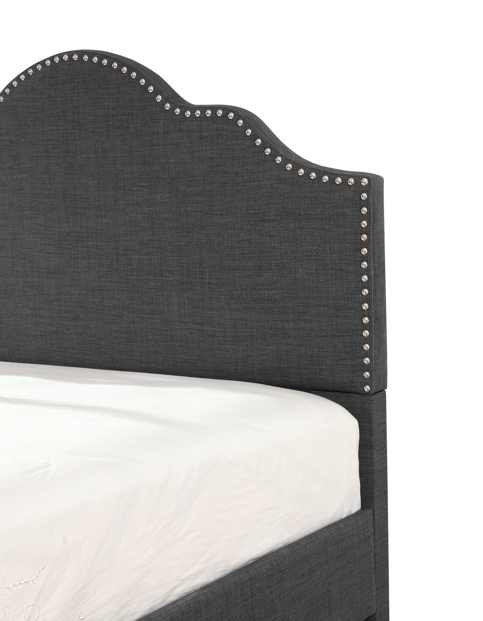 Gray Full Size Foam Bed Frame - Solid Wood