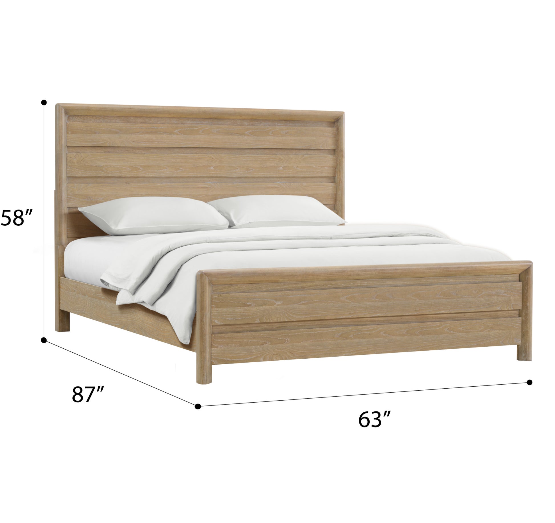 Tan Queen Panel Bed - Simple & Stylish Bedroom Furniture