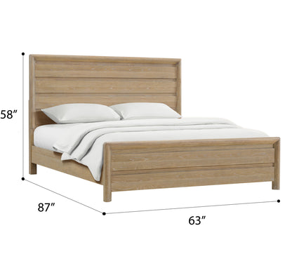 Tan Queen Panel Bed - Simple & Stylish Bedroom Furniture