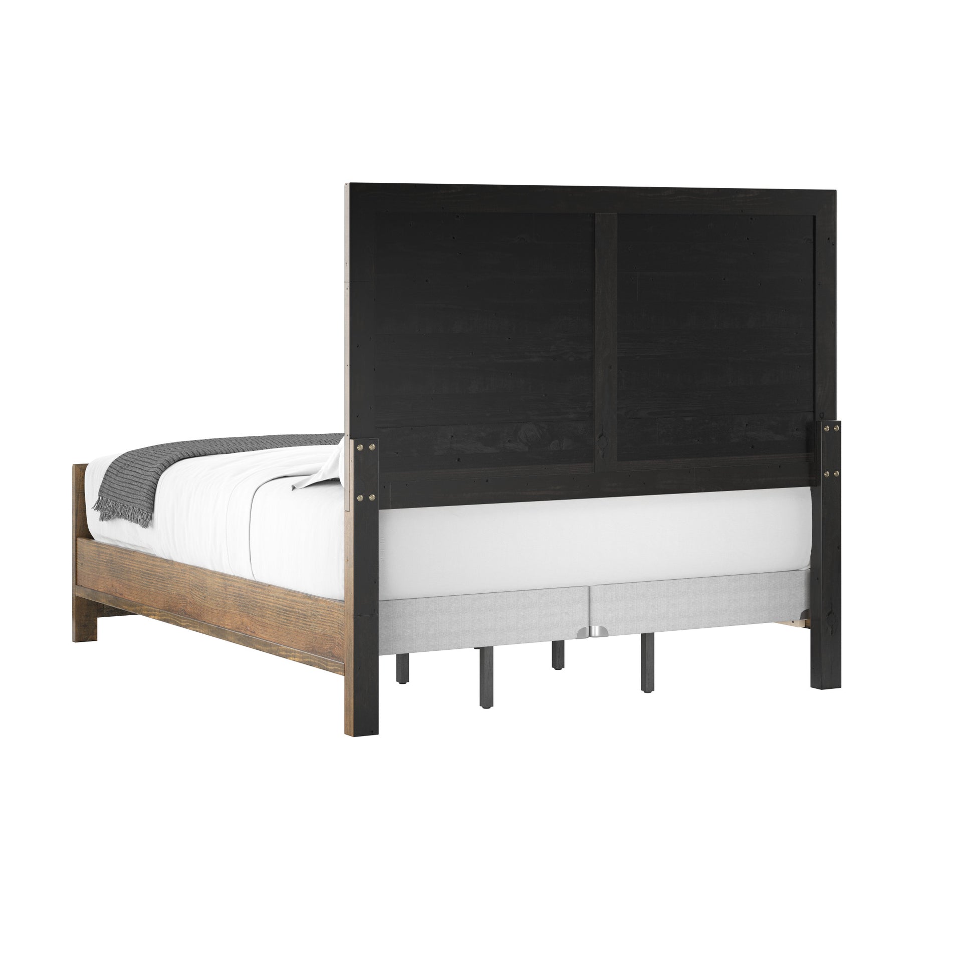 Queen Solid Wood Brown Bed Frame for Bedrooms