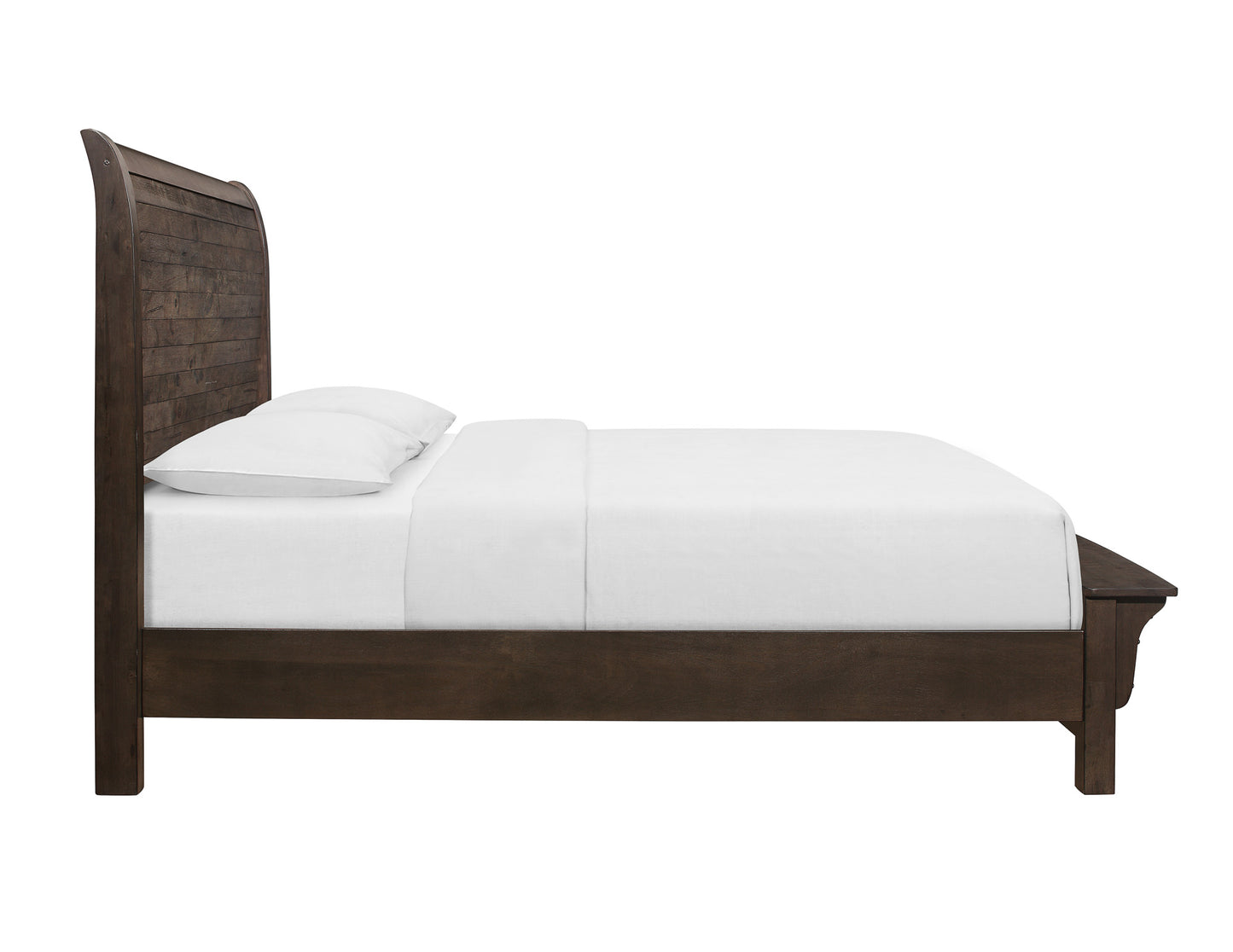 Brown Queen Sleigh Bed - Modern Rustic Comfort