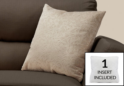 Taupe Decorative Throw Pillow - 18x18 Square